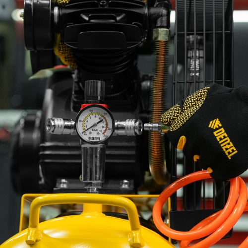 Компрессор воздушный BCV2300/100, ременный привод, 2.3 кВт, 100 литров, 440 л/мин Denzel фото 20