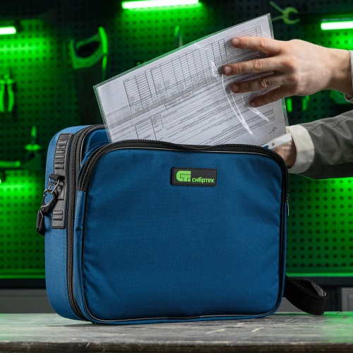 Кейс монтера, 365х300х110 мм, 10 карманов, наплечный ремень Сибртех фото 14