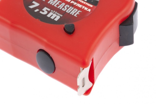 Рулетка Double fixation,7,5 м х 25 мм,обрезиненный корпус,двойная плавная фиксация Matrix фото 2