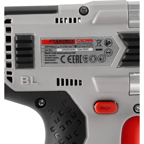 Аккумуляторный ударный гайковерт Crown CT22015HX фото 9
