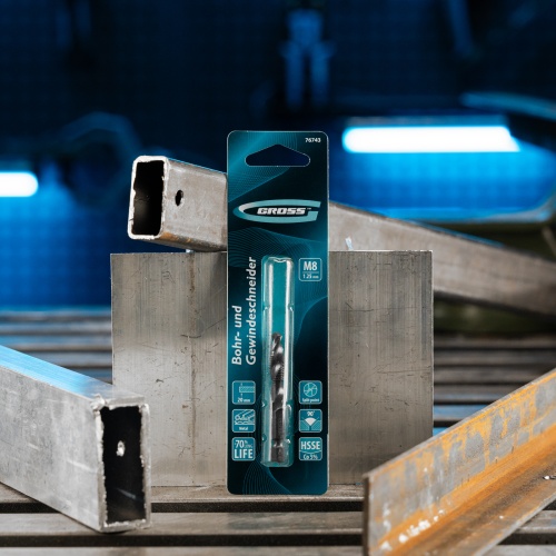 Сверло-метчик М8 х 1,25 мм, Co5%// Gross фото 7 Сверло-метчик М8 х 1,25 мм, Co5%// Gross фото 7