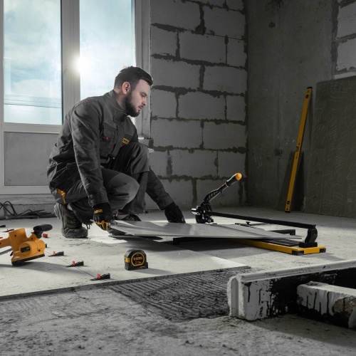 Плиткорез рельсовый 800х16мм, каретка на подш., стальная станина, усил. рукоятка-пенал Denzel фото 11