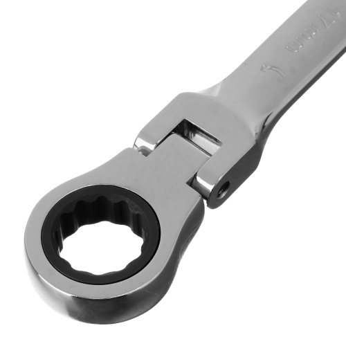 Ключ комбинированный трещоточный, 17 мм, CrV, шарнирный, зеркальный хром Matrix Professional фото 4 Ключ комбинированный трещоточный, 17 мм, CrV, шарнирный, зеркальный хром Matrix Professional фото 4