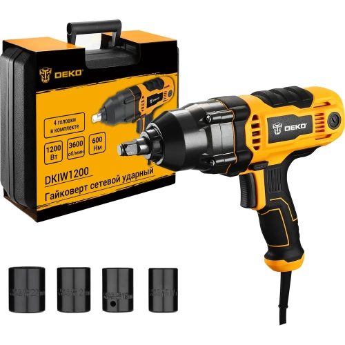 Гайковерт сетевой ударный DEKO DKIW1200, 1200 Вт, 600 Нм 085-1125 Гайковерт сетевой ударный DEKO DKIW1200, 1200 Вт, 600 Нм 085-1125