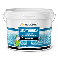 Шпатлевка латексная финишная Лакра выравнивающая для гипсокартона 3 кг