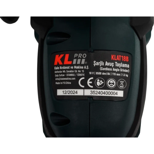 Профессиональная бесщеточная ушм (болгарка) аккумуляторная KLPRO KLAT18B-20 18 v, 2.0 ah, li-ion 14001 фото 8