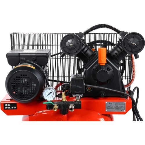 Компрессор вертикальный поршневой с ременным приводом GTE 220В, ресив. 120л, 300л/мин GTE-MR4B120300B фото 5 Компрессор вертикальный поршневой с ременным приводом GTE 220В, ресив. 120л, 300л/мин GTE-MR4B120300B фото 5