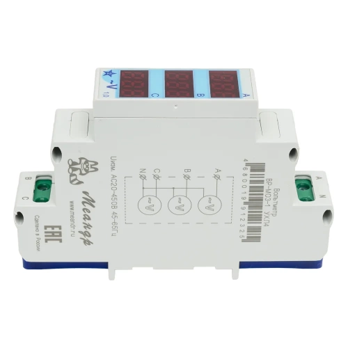 Цифровой вольтметр Меандр ВР-М03-1 АС20-450В УХЛ4 A8302-19912325 фото 5