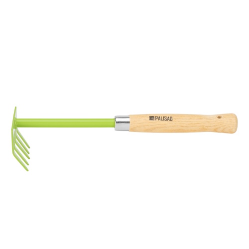 Грабли 5 - зубые, 90 х 330 мм, стальные, деревянная рукоятка, Classic, Palisad фото 2