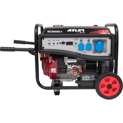 Бензиновый генератор ATLET (6.5кВт ручной и электростартер, колеса и ручки) SC8000-I фото 4