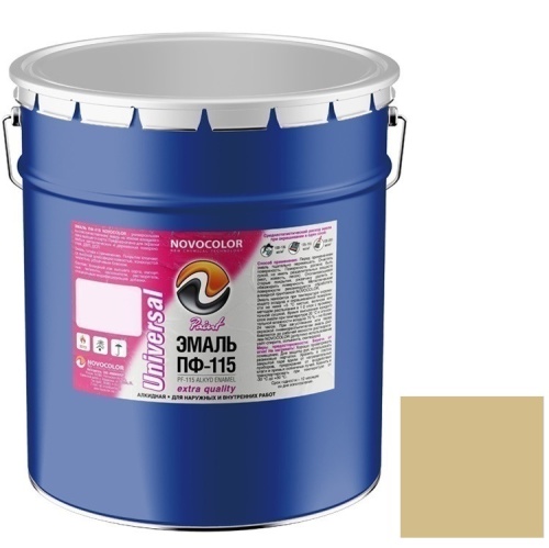 Эмаль Novocolor ПФ-115 бежевая глянцевая 25 кг