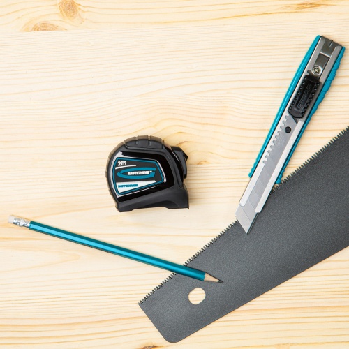 Рулетка "Doppelhaken",2 м x 16 мм,односторонний зацеп,Нейлон,двусторонняя шкала,автоматическая фиксация Gross фото 5