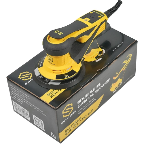 Шлифовальная машинка ручная SCHTAER 220V/50Hz, 350W, эксцентрик 8,0 мм SCH-01-150-8.0 фото 11