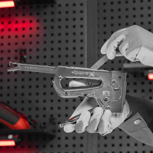 Мебельный металлический регулируемый степлер тип скобы 53, 6-14 мм MATRIX PROFESSIONAL 40913 фото 7