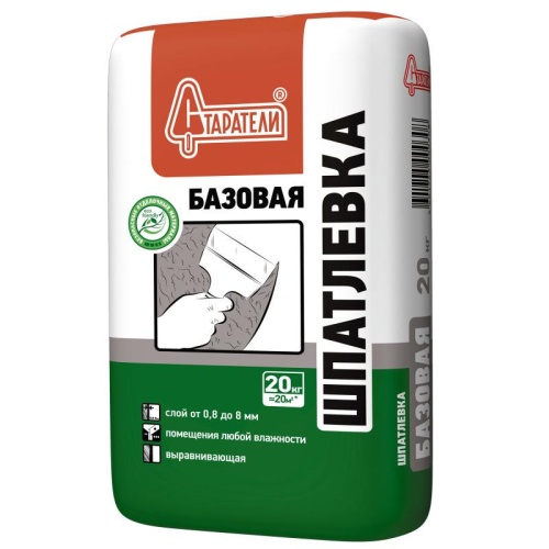 Шпатлевка цементная Старатели Базовая белая 20 кг ГОСТ 33699