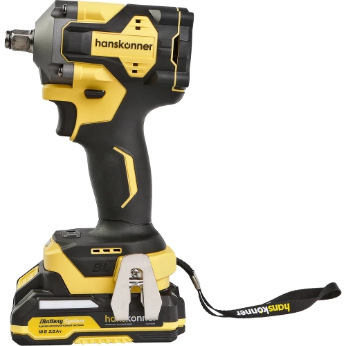 Ударный гайковерт Hanskonner б/щ PLATINUM,18В,1BatterySystem,420Нм,1/2",2x2Ач,кейс HCD20420H фото 9