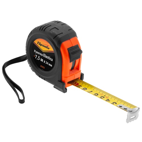 Рулетка Elastica,7,5 м х 24 мм,обрезиненный корпус Sparta фото 3