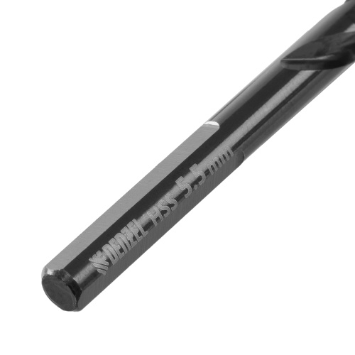 Сверло по металлу, 5,5 мм, HSS-Tin, Golden Tip, 10 шт. Denzel фото 4