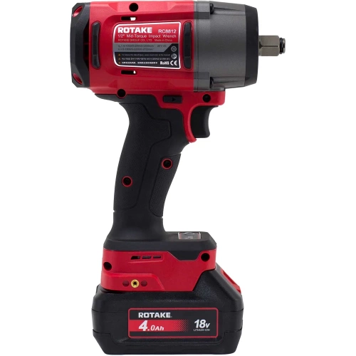 Гайковерт аккумуляторный ударный Rotake 1/2 1180 Нм, 18В, акб (4Ач) 2шт, в кейсе RC-8812 фото 9 Гайковерт аккумуляторный ударный Rotake 1/2 1180 Нм, 18В, акб (4Ач) 2шт, в кейсе RC-8812 фото 9