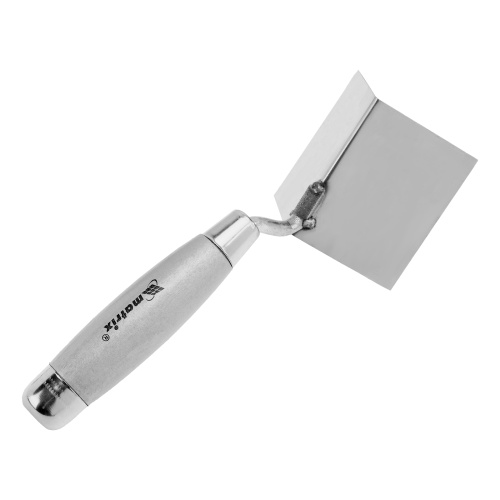 Мастерок из нержавеющей стали, 80 х 60 х 60 мм, для внешних углов, деревянная ручка Matrix фото 2