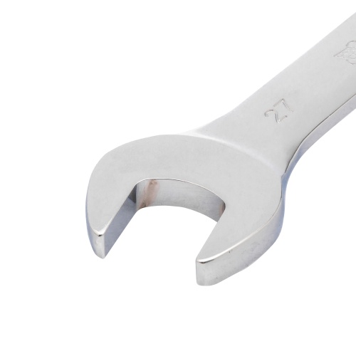 Ключ комбинированный трещоточный, 27 мм, CrV, шарнирный, зеркальный хром Matrix фото 2 Ключ комбинированный трещоточный, 27 мм, CrV, шарнирный, зеркальный хром Matrix фото 2