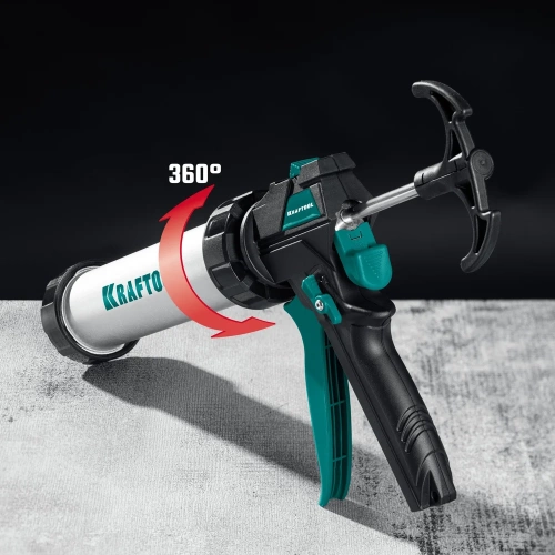 Универсальный закрытый пистолет для герметика 600 мл KRAFTOOL Ultra 06677-60 фото 9