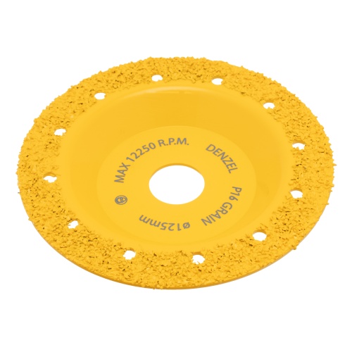 Чашка твёрдосплавная зачистная,125 мм, Плоская, среднее зерно #16// Denzel фото 3