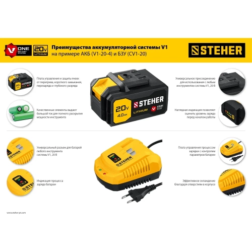Бесщеточный винтоверт STEHER CSB-300-2 фото 8