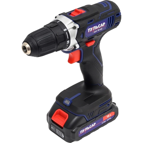 Дрель аккумуляторная безударная ПУЛЬСАР ДА 18-40 (18В, 40Hm, Li-on, 2,0Ah, 2 акк,,кейс) 923-101 фото 8