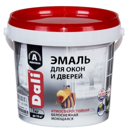 Эмаль для окон и дверей Dali база А 1 кг Эмаль для окон и дверей Dali база А 1 кг