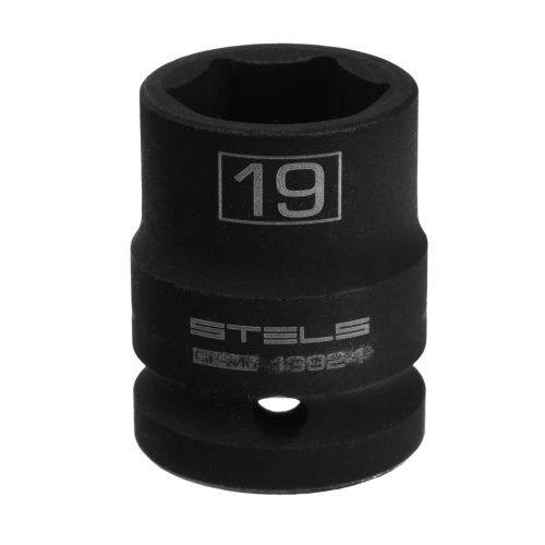 Головка ударная шестигранная, 19 мм, 1/2, CrMo Stels фото 3