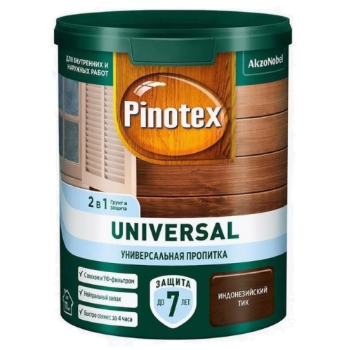 Пропитка 2 в 1 Pinotex Universal индонезийский тик 0,9 л