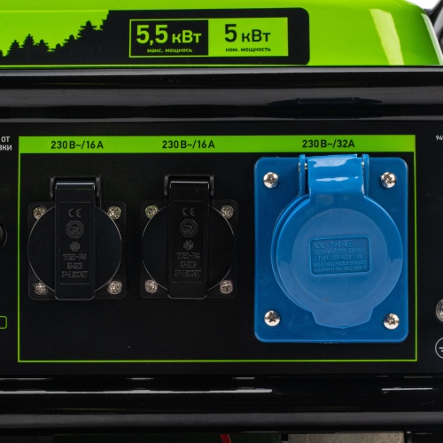 Генератор бензиновый БС-6500Э, 5.5 кВт, 230В, четырехтактный, 25 л, электростартер Сибртех фото 10