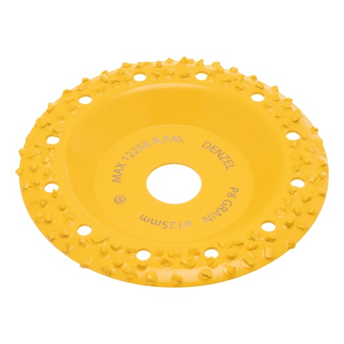 Чашка твёрдосплавная зачистная,125 мм, Наклонная, крупное зерно #8 Denzel фото 3