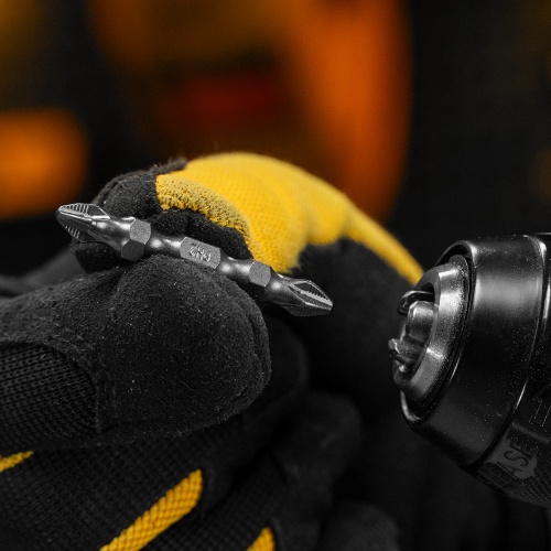 Бита двухсторонняя, PH2-PH2 х 45 мм, сталь S2, 10 шт. Denzel фото 7