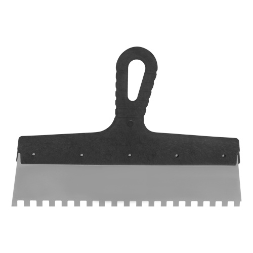 Шпатель из нержавеющей стали, 300 мм, зуб 8 х 8 мм, пластмассовая ручка Сибртех фото 3