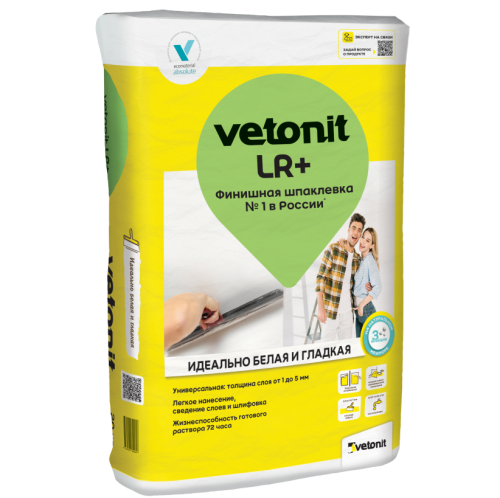 Шпатлевка финишная полимерная Weber.Vetonit LR+ белая 20 кг фото 7 Шпатлевка финишная полимерная Weber.Vetonit LR+ белая 20 кг фото 7