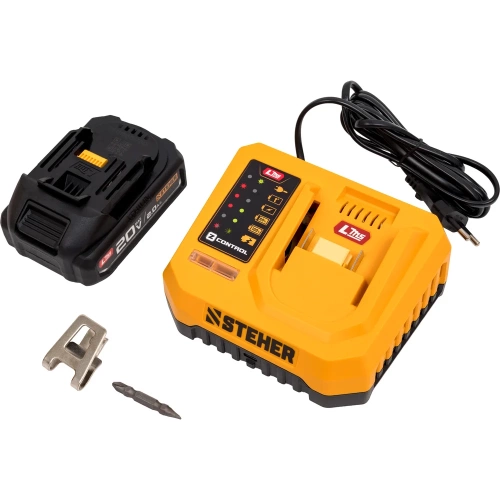 Ударная дрель-шуруповерт STEHER STEHER 20 В, 40 Н·м, 1 АКБ LMS (2 А·ч) CDS-40-21CDS-40-21 фото 9 Ударная дрель-шуруповерт STEHER STEHER 20 В, 40 Н·м, 1 АКБ LMS (2 А·ч) CDS-40-21CDS-40-21 фото 9