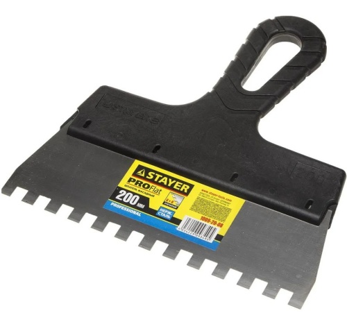 Шпатель зубчатый Stayer Professional 1009-20-08 200 мм зуб 8х8 мм