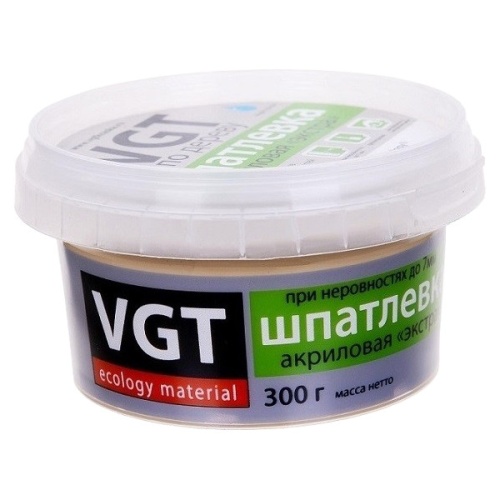 Шпатлевка акриловая по дереву VGT Экстра белая 0,3 кг Шпатлевка акриловая по дереву VGT Экстра белая 0,3 кг