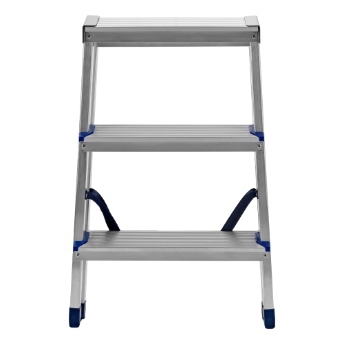 Стремянка двусторонняя 3 ступени, алюминиевая, Сибртех фото 4