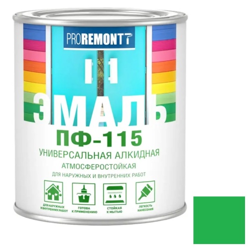 Эмаль Proremontt ПФ-115 ярко-зеленая 0,9 кг