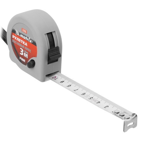 Рулетка Fine,3 м х 16 мм,пластиковый корпус Matrix фото 2 Рулетка Fine,3 м х 16 мм,пластиковый корпус Matrix фото 2