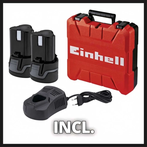 Аккумуляторная дрель Einhell TE-CD 12 Li, 12 В, 2ск, 30Нм, 2x2.0 Ач, вставной акк, кейс E-box 4513619 фото 7 Аккумуляторная дрель Einhell TE-CD 12 Li, 12 В, 2ск, 30Нм, 2x2.0 Ач, вставной акк, кейс E-box 4513619 фото 7