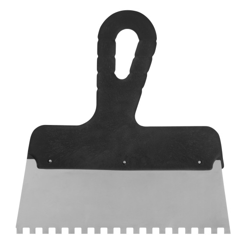 Шпатель из нержавеющей стали, 200 мм, зуб 6 х 6 мм, пластмассовая ручка Сибртех фото 3