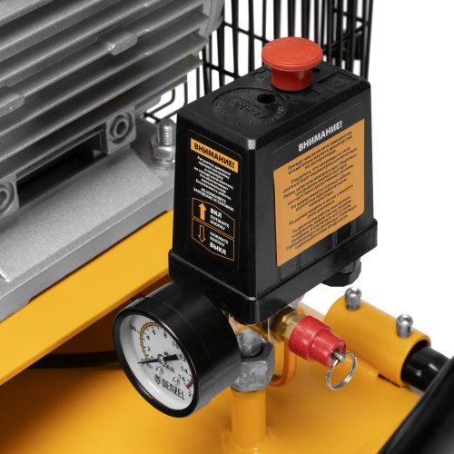 Компрессор воздушный рем. привод BCV 4000-T/200, 4,0 кВт, 200 литров, 690 л/мин Denzel фото 8