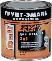 DALI грунт-эмаль по ржавчине 3 в 1 красно-коричневая RAL 3011 0,75 л 6 19303