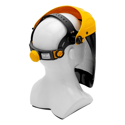 Щиток защитный лицевой с сеткой "СВОНА" НС-01 "ЛЮКС", плавная регулировка храповик Denzel фото 3