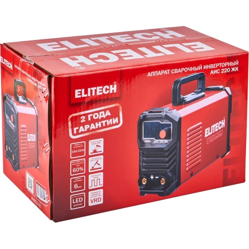 Сварочный инвертор Elitech ММА АИС 220 ЖК 204746 фото 9 Сварочный инвертор Elitech ММА АИС 220 ЖК 204746 фото 9