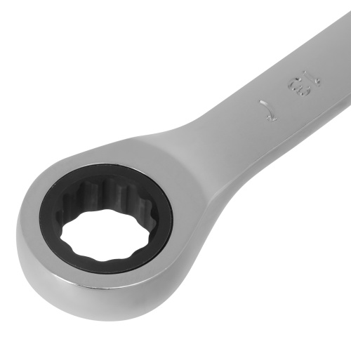 Ключ комбинированный трещоточный, 13 мм, CrV, зеркальный хром Matrix Professional фото 4